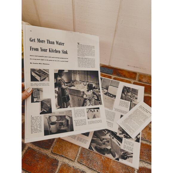 1941 Get More than Water from Your Kitchen Sink Vtg MCM Print Article Appliances - Picture 12 of 12